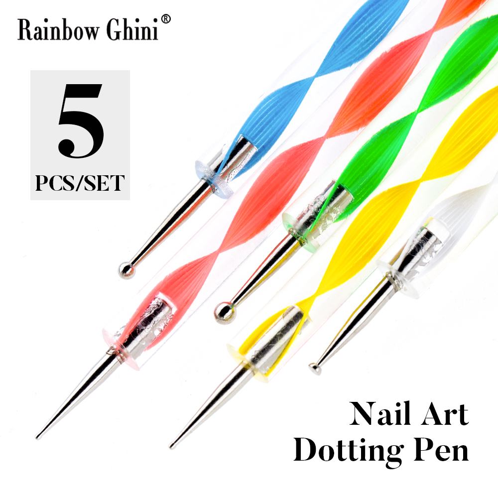 Nail Art Rainbow - Rainbow Ghini 5 stks/set Ronde Detail