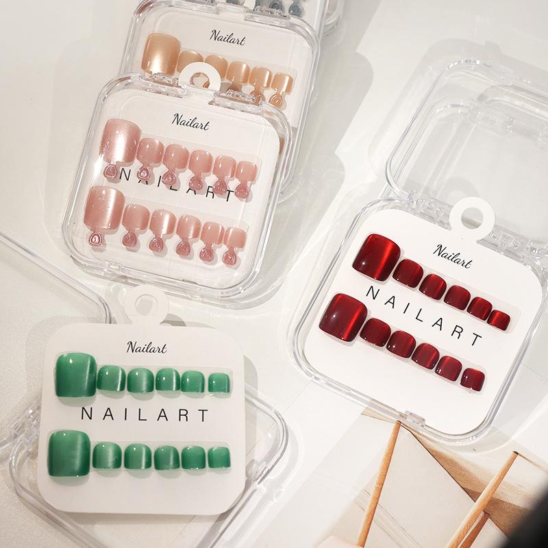 Nail Art Extension Cat Eye - 10 stuks/doos Franse nepnagels glanzende kattenoog