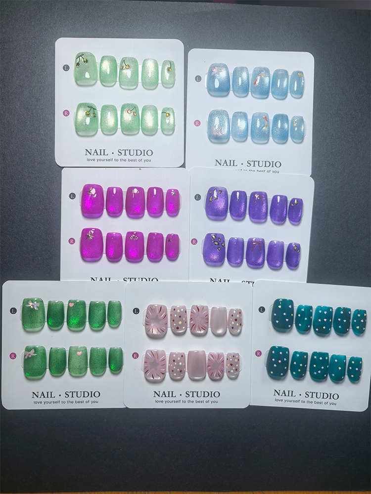 Nail Art Cat Eye - Cat Eye Press on Nails 10