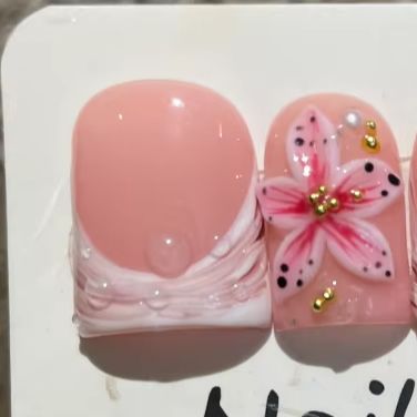 Nail Art Cat Eye - 10 stks/set Naakt Roze Gradiënt Korte
