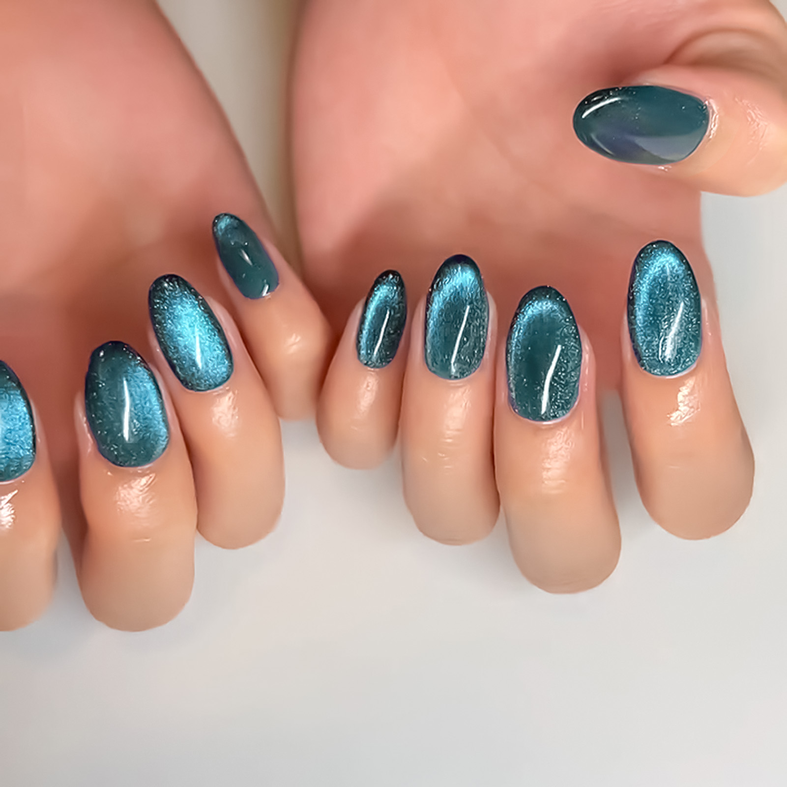 Nail Art Extension Cat Eye - Blauwe kattenogen hars nagelverlenging Langdurig veilig