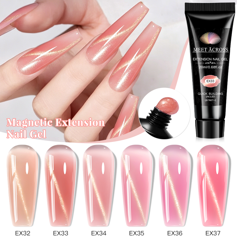 Nail Art Extension Cat Eye - 20ml Nude Roze Magnetische Cat Eye