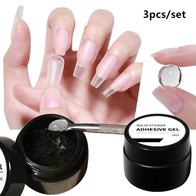 3 stks/set Solid Nail Tips Gel - Nail Art Gel Polish recensie en prijs