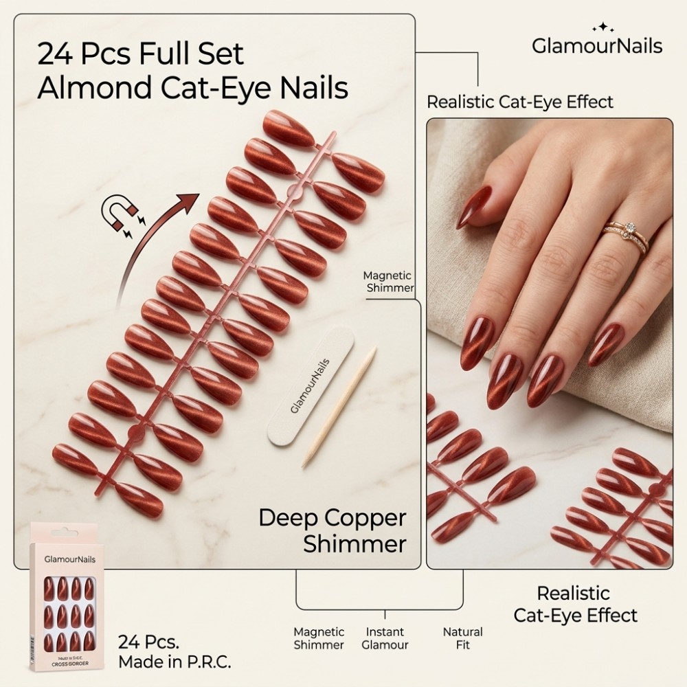 24 stuks korte vierkante opzet - Nail Art Extension Cat Eye recensie en prijs