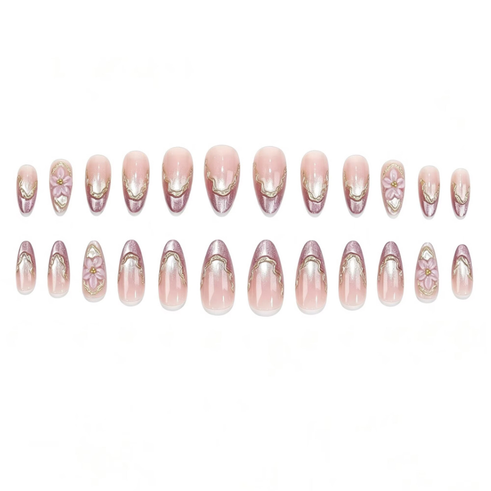 3D Bloemen Kunstnagels met Gla - Nail Art Cat Eye recensie en prijs