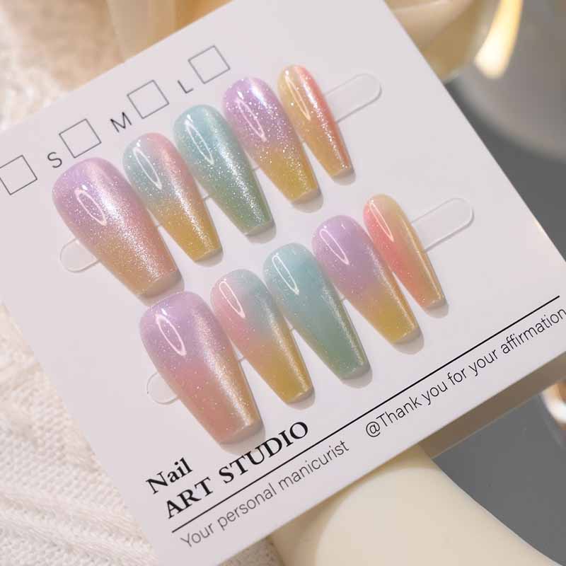 10 stuks regenboog dopamine ca - Nail Art Cat Eye recensie en prijs