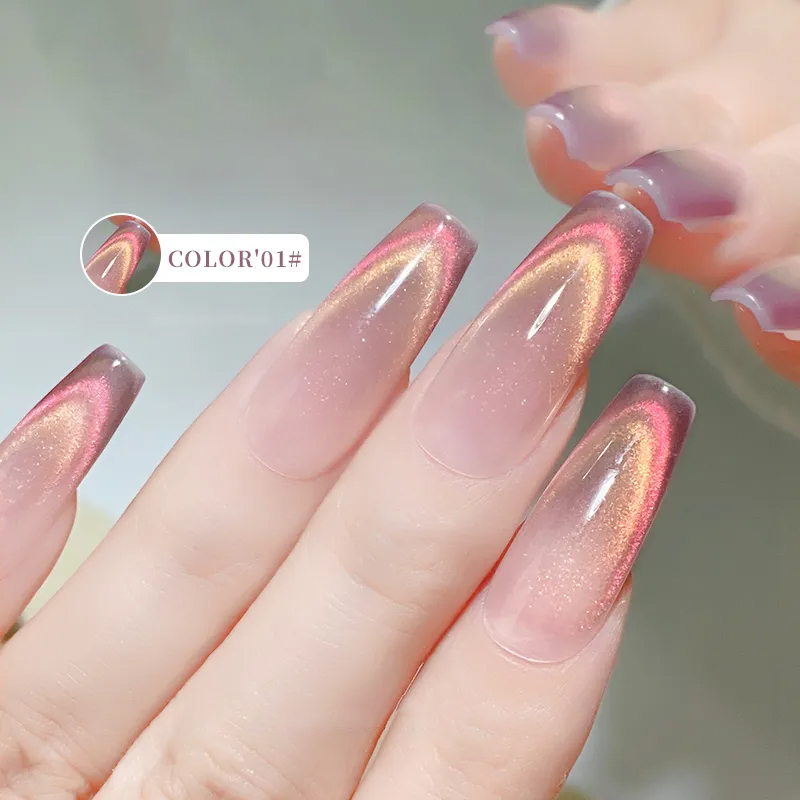 6 kleuren Aurora Cat Eye magne - Nail Art Rainbow recensie en prijs