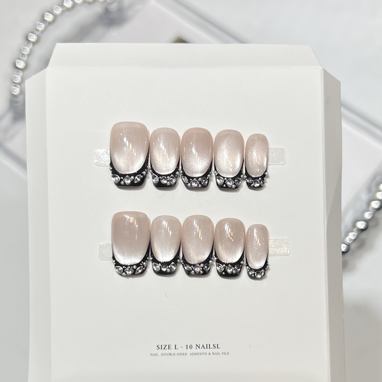 10 stuks zwarte kattenogen opd - Nail Art Cat Eye recensie en prijs
