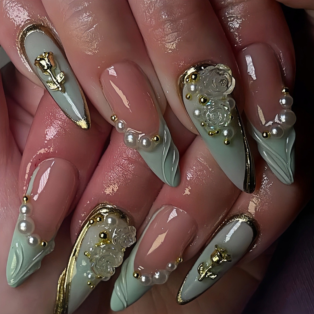24 stuks groene kattenoog nepn - Nail Art Cat Eye recensie en prijs