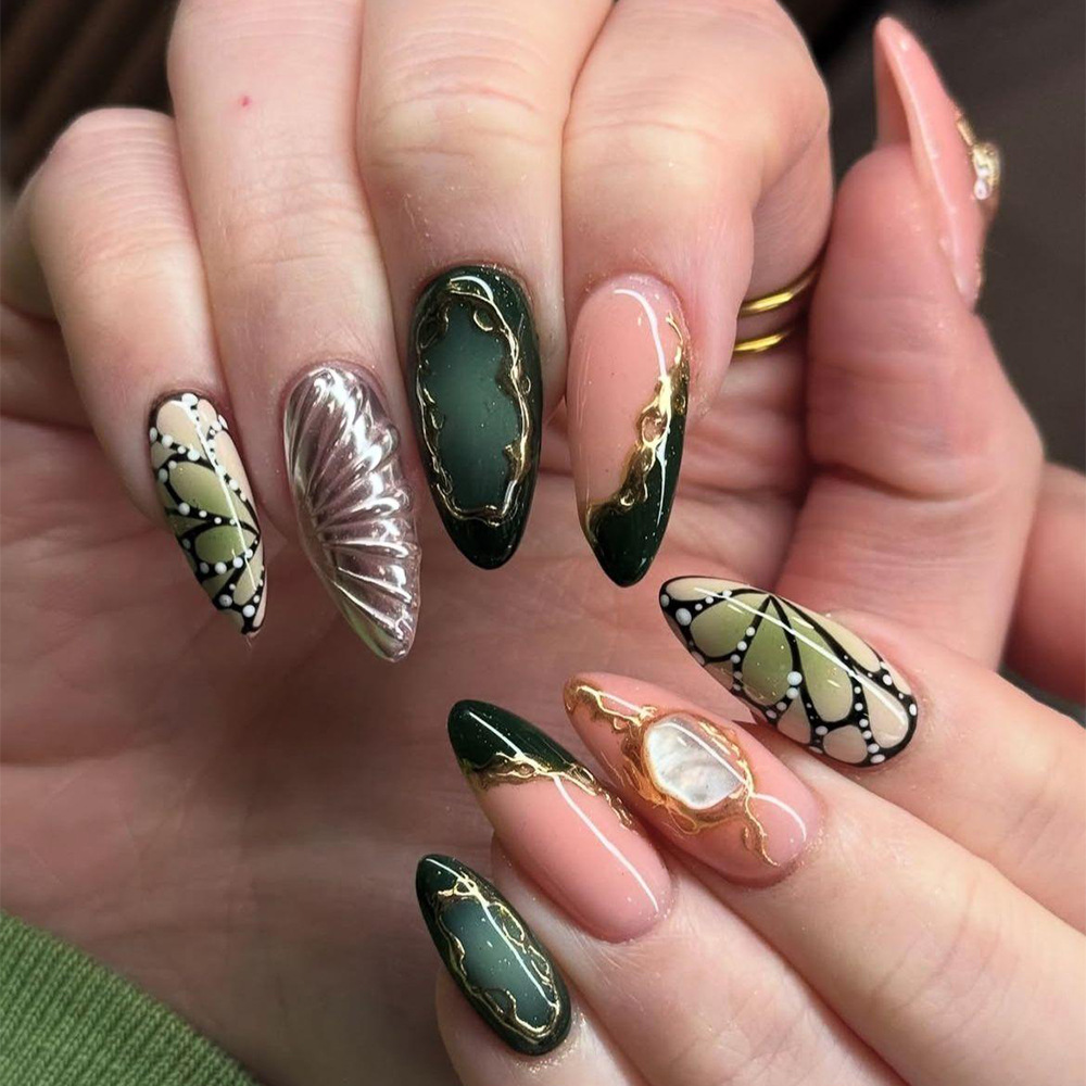 24 stuks groene kattenoog nepn - Nail Art Cat Eye recensie en prijs